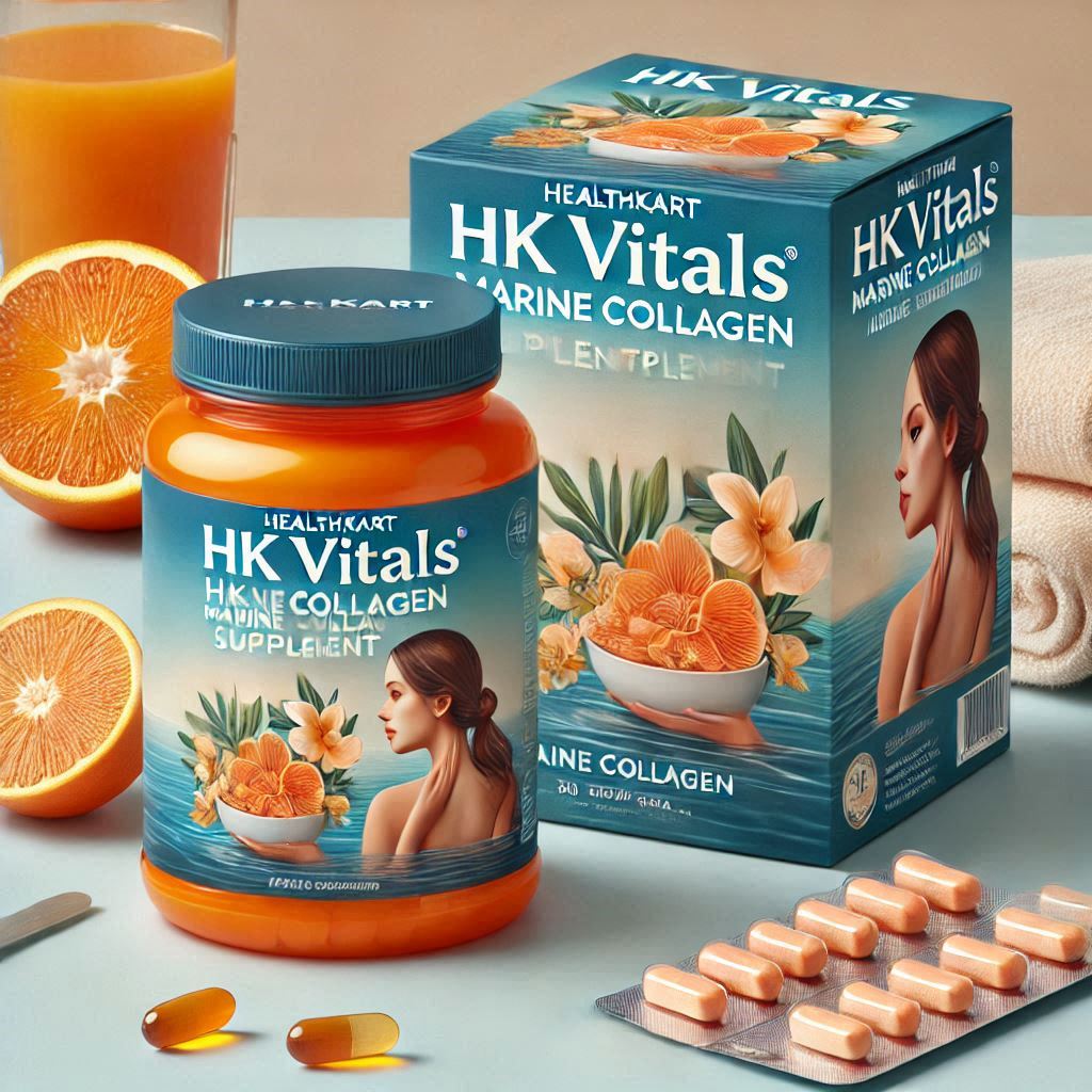 HealthKart Hk Vitals Marine Collagen Supplement (Orange, 200 Gram) 