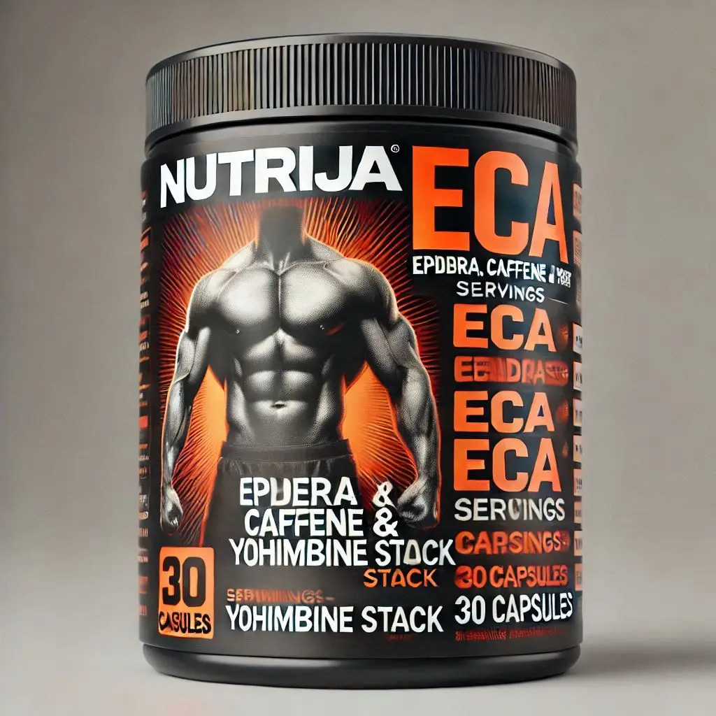 NutriJa ECA – Ephedra, Caffeine & Yohimbine Stack – Servings – 30 Capsules