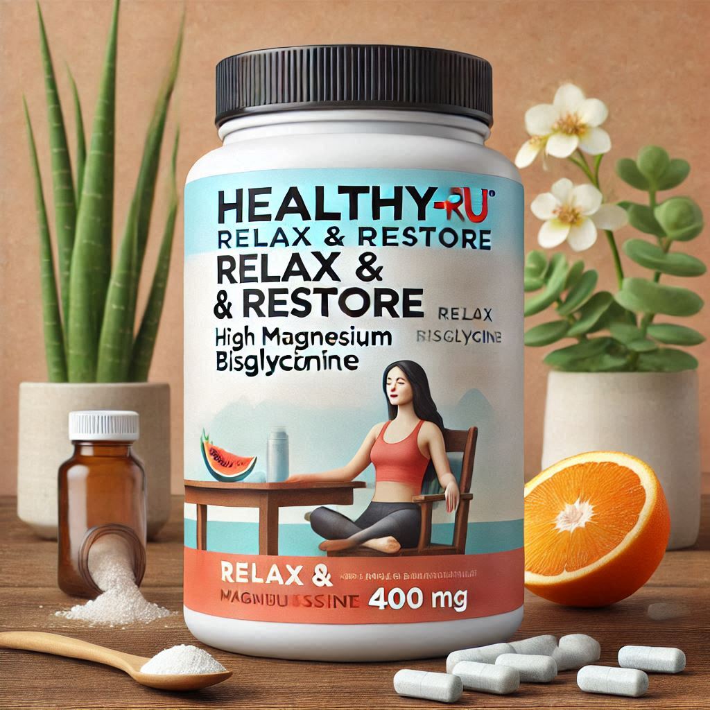 Healthyr-U Relax & Restore High Absorption Magnesium Bisglycinate 400 mg